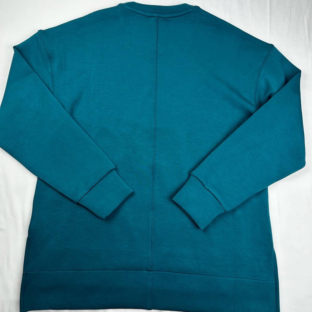 SPANX AirEssentials Long Sleeve crew Sweatshirt in emerald bay NEW size XS - Picture 8 of 11
